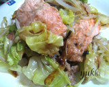 お野菜たっぷり！鮭と豚肉の蒸し焼き作り方9写真
