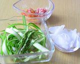 ピーラースライスのアスパラとかぶのサラダ作り方1写真