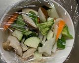 肉無チクワさっぱりクリーミー甘酢味野菜炒作り方12写真