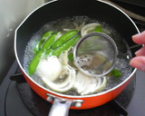 ✿きぬさやと新たまねぎの✿お味噌汁✿作り方5写真