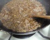 茄子と挽き肉の和風ピリ辛パスタ作り方4写真