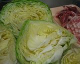 キャベツと豚バラ肉の重ね蒸し作り方1写真