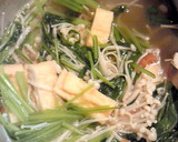 壬生菜と揚げの炊いたん～ほっこり梅風味～作り方3写真