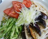 簡単！揚げナスのっけ冷やしうどん(^^♪作り方4写真