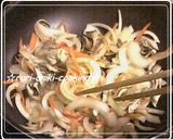 焼肉のタレde☆鶏むね肉の温冷サラダ作り方6写真