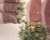 コーンと豆苗の豚肉巻き作り方4写真