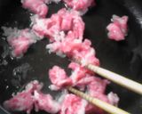 5分で作れる蓮根と牛肉の甘辛ｷﾝﾋﾟﾗ作り方3写真