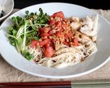 美肌に美腸に、コクうまトマ納豆そうめん。作り方3写真