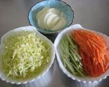 ささみとせん切り野菜のスープ作り方3写真