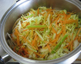 ささみとせん切り野菜のスープ作り方4写真