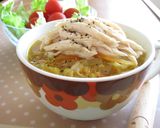 ささみとせん切り野菜のスープ作り方6写真