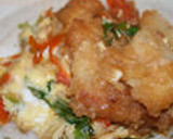 簡単で美味しい♪魚フライの卵とじ丼作り方4写真