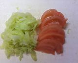 トマト&目玉焼き丼作り方2写真