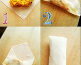 リメイク★かぼちゃの煮物de春巻き作り方3写真