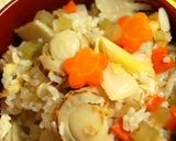 丸ごとホタテと筍の春祭り♪炊き込みご飯作り方9写真