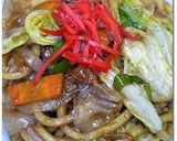 キャベツたっぷり ♪ソース 焼うどん ♪作り方5写真