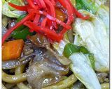 キャベツたっぷり ♪ソース 焼うどん ♪作り方6写真