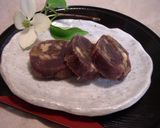 ♪超簡単あんずとくるみの蒸し羊羹♪作り方8写真