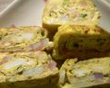 お弁当✿かまぼことネギの卵焼き作り方10写真