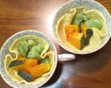 ひらひら卵にかぼちゃと空豆★作り方5写真