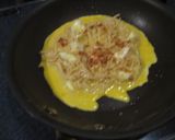 男の簡単明太子パスタいりオムレツ作り方2写真