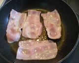茄子とベーコンのオープンサンド作り方3写真