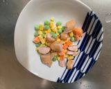 レンジ簡単クリーミー洋風ガパオ味炒飯弁当作り方2写真