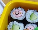 キャラ弁♪魚肉ソーセージの細巻きちゃん作り方2写真
