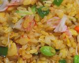 カニカマと枝豆の彩り炒飯作り方4写真