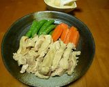 ♡◎塩茹で鶏もも肉の梅マヨソースがけ作り方6写真