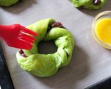 抹茶ミルクあずきパン作り方15写真