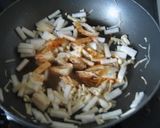 キムチ鍋味で大根の卵つつみ作り方2写真