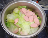 *魚肉ソーセージとレタスの中華風蒸し*作り方2写真