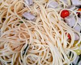 暑い日に食べたい夕飯トマトマグロのパスタ作り方8写真