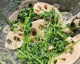 豆苗！レンコンと豆苗のたらこマヨ和え作り方5写真
