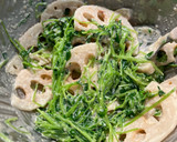 豆苗！レンコンと豆苗のたらこマヨ和え作り方5写真