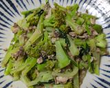 ブロッコリーの茎のサバ缶和え𓆜✨作り方3写真