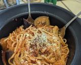 【シンプル】トマト缶と〇〇のパスタ作り方5写真