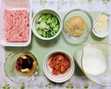 簡単昼食・今日の夕飯挽肉豆乳坦坦麺うどん作り方1写真