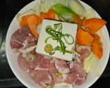 丼de別々ちゃんこ鍋風＆キムチ鍋風うどん作り方3写真