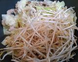 節約簡単夕飯豚こまもやしキャベツポン酢炒め肉料理作り方6写真