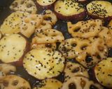 レンコンとさつまいもの照焼生姜味作り方6写真