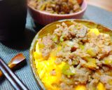 ＊甘じょっぱ肉そぼろ＆とろプルたまご丼＊作り方5写真