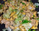 豚肉とキャベツと卵の甘辛味噌炒め作り方4写真