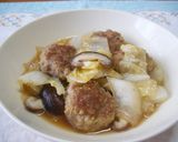 白菜とビッグな肉団子のオイスター中華煮作り方5写真