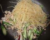 アスパラ鶏ひき肉の柚子こしょう風味パスタ作り方6写真