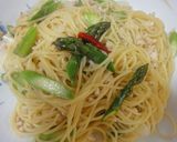 アスパラ鶏ひき肉の柚子こしょう風味パスタ作り方7写真