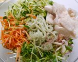 簡単！冷やし麺☆鶏塩レモン　タルタル添え作り方8写真