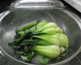 レンジで青梗菜やパクチョイの温菜と冷菜作り方1写真