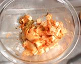今夜は家呑み!クリームチーズのキムチ和え作り方2写真